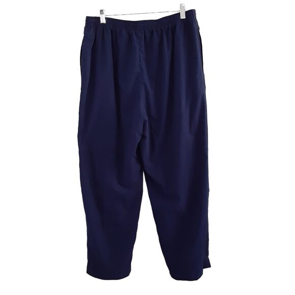 Vintage 80s Track Suit Set Navy Blue Full Zip Up Warm Ups Womens L/1X Retro - Picture 6 of 13